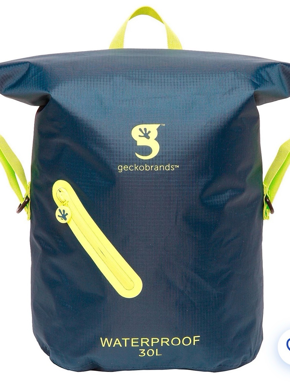 Geckobrands 30L Waterproof Navy Yellow Backpack